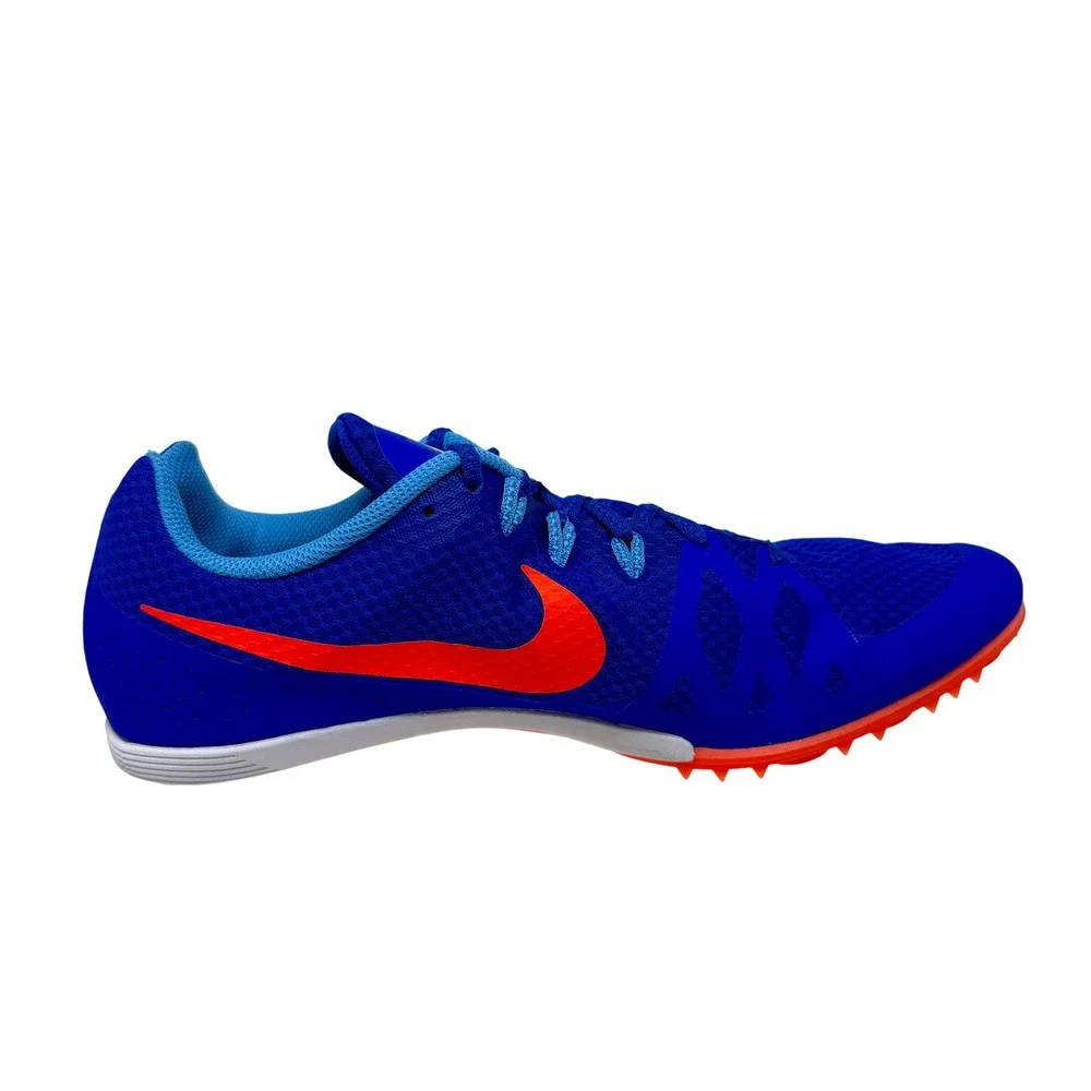 Nike Rival M8 Multi Use Racing Track Cleats with Spikes Blue Orange Mens Size 13